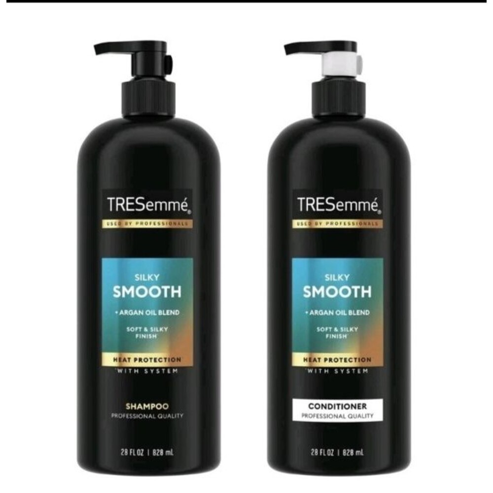Tresemme Silky Smooth  Shampoo & Conditioner  28 oz each Argon Oil Blend New